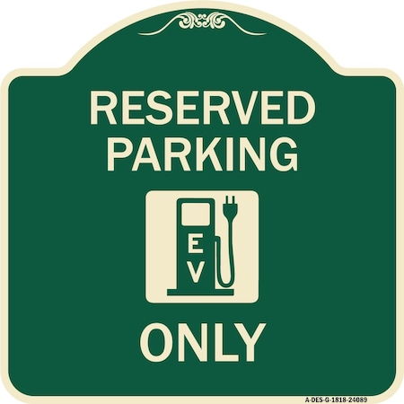 Signmission Ev W/ Electric Vehicle Charging Station Graphic Heavy-Gauge Aluminum Sign, 18" x 18", G-1818-24089 A-DES-G-1818-24089